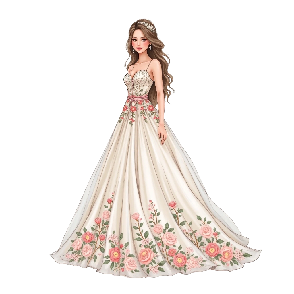 Elegant Floral Gown